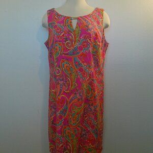 Ronnie Nicole Colorful Paisley Sheath Summer Women's Dress (A)